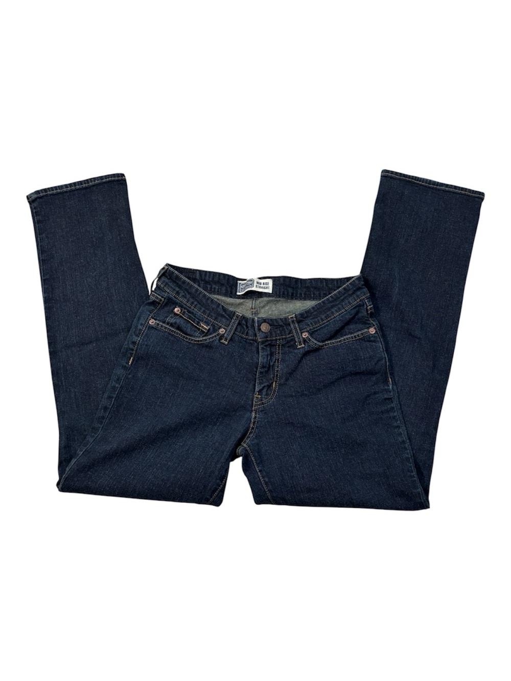 Levi Jeans, Mid Rise Straight, Signature, Dark Indigo Denim, Size 8, 28x29
